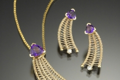 Comet pendant & earrings