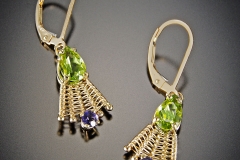 Harlequin leverback earring