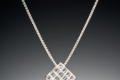 Mesh- silver small pendant