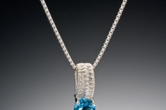 Sigma silver pendant blue topaz
