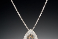 Spyro silver small triangle pendant