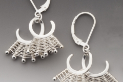 Folded scroll silver leverbacks (2)